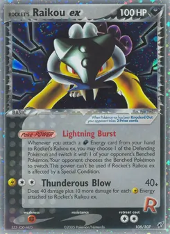 Carta Rocket's Raikou ex