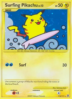 Carta Surfing Pikachu