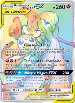 Carta Gardevoir e Sylveon GX