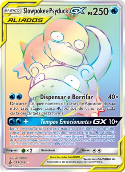 Carta Slowpoke e Psyduck GX